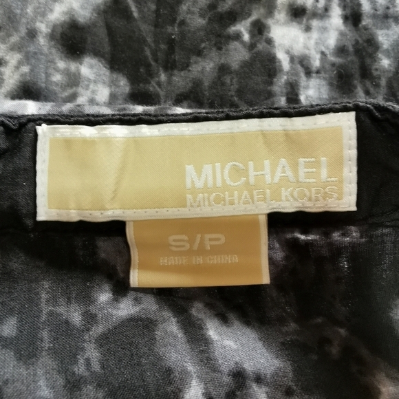Michael Kors Semi-Sheer Beaded Tie Dyed Deep V-Neck Blouse - Sz S - Picture 8 of 9